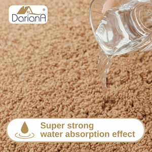 พรมเช็ดเท้ากันลื่น DarianA พรีเมียม รุ่นโมเดิร์น เป็นมิตรกับสิ่งแวดล้อม ซักได้ ผลิตจากโพลีเอสเตอร์เนื้อนุ่ม สีเทาอ่อน ด้านหลังเป็นยางกันลื่น หนา พร้อมสกรีนโลโก้ตามสั่ง - Product Image 5