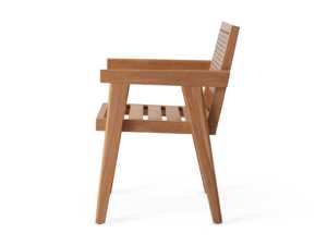 Teak Wood Dining <b>Chair</b> and Wicker natural <b>Rattan</b> with a wooden color Finish Suitable <b>for</b> Outdoor Usage - Product Image 3