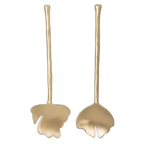 Ensemble d'ustensiles de cuisine plaqués or avec têtes irrégulières cuillère de service à salade produits haut de gamme disponibles à un prix abordable - Product Image 1