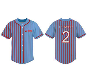 Camiseta de Béisbol Personalizada con Rayas, Uniforme de Equipo Auténtico, Venta al por Mayor, Camiseta Deportiva Estampada de Alta Calidad, Camiseta OEM con Logotipo - Product Image 2