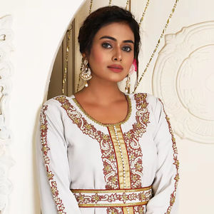 Kaftan islámico marroquí moderno para mujer Vestido de playa largo hasta el suelo con mangas largas transpirables ODM Supply - Product Image 1