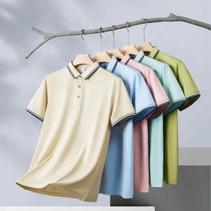 Chemise polo à manches courtes avec broderie imprimée, vente en gros de polos de golf unis, polos personnalisés pour hommes - Product Image 2