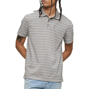 เสื้อโปโลสำหรับผู้ชายมีสไตล์ใหม่เสื้อถักคอตตอน100% ถักลายแบบกระดุมปกเสื้อแขนสั้นดีไซน์เนอร์พลัส - Product Image 1