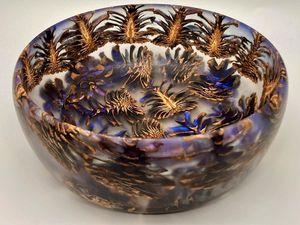 Resina epoxi hecha a mano de la mejor calidad con cuencos Servidor de ensalada de madera de mango Tazón Diseño moderno y fiestas de bodas de la India - Product Image 2