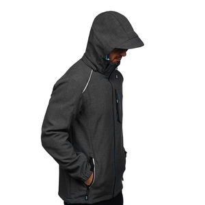 El mejor diseño de los hombres de manga larga logotipo personalizado impreso de alta calidad Spandex Material de poliéster chaqueta Softshell para hombres - Product Image 4