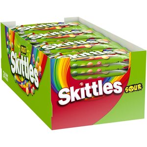 SKITTLES Sours Individually Wrapped Full Size <b>Chewy</b> Sour Candy Packs, 24 Ct Bulk Box - Product Image 3