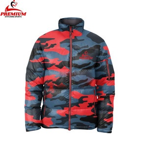Veste bouffante zippée pour hommes personnalisée en gros à manches longues mince de haute qualité avec revêtement long imprimé sublimé traité - Product Image 4
