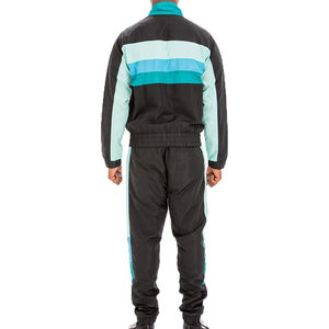 Coupe-vent zippé pour hommes, survêtement froissé personnalisé, respirant, manches longues, panneau unisexe en polyester 100%, ensemble survêtement pour hommes - Product Image 6