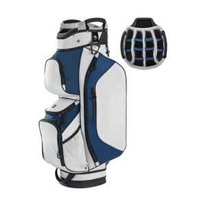 Sac de golf léger en PU avec 15 compartiments, séparateurs pleine longueur, compartiment dédié pour putter et housse de pluie - Noir - Product Image 3
