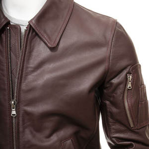 2025 Customizable Men's High Quality Breathable Coated Canvas Leather Jacket <b>Stand</b> Collar Front Logo for Winter High Street - Product Image 5