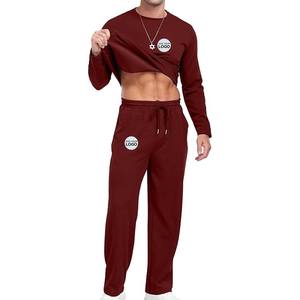 Chándal para hombre, jersey de manga larga de 2 piezas, chándal para correr, chándal informal Atlético - Product Image 1