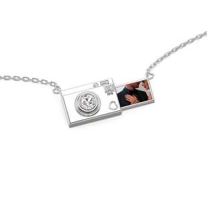 Collar de Acero Inoxidable Jeulia con Foto Personalizada y Grabado de Piedra de Nacimiento - Product Image 4