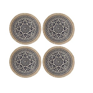 High Quality Four-Piece <b>Beaded</b> <b>Placemat</b> Set Perfectly Designed Colored Mats for Home Decor Dining Table Weddings & Parties - Product Image 1