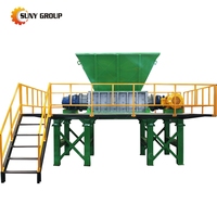 Broyeur à double arbre SUNY GROUP, broyeur de tambours en acier et en plastique, broyeur de verre