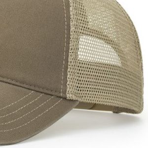 Casquette Trucker Kaki Personnalisée en Maille avec Logo Brodé Réglable 6 Panneaux OEM Vente en Gros Personnalisée - Product Image 5