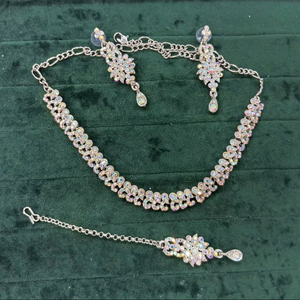 Exclusivo estilo Bollywood plata Mett antiguo Mina collar conjunto - Product Image 1