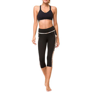 Vente en gros de haute qualité sur mesure Gym Capri Active Wear pour femmes Sports Fitness Capri avec logo à la taille - Product Image 2