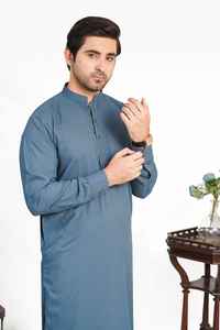 Vêtement islamique traditionnel pour homme, taille plus, fabriqué au Pakistan, shalwar kameez, tissu tricoté respirant, vente en gros de robes musulmanes - Product Image 5