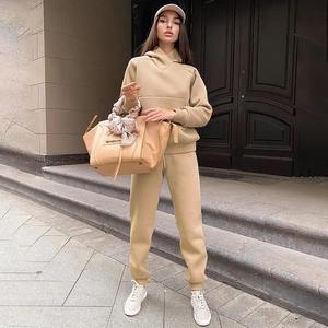 Conjunto de Sudadera Corta y Pantalones Deportivos de Cintura Alta para Mujer, Personalizado, de Alta Calidad, 100% Poliéster, Transpirable, Talla Grande - Product Image 6