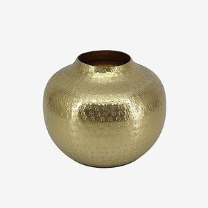 Vase à fleurs en fer pour la décoration intérieure Vase à texture en forme de pot moderne pour salon et décoration de table - Product Image 3