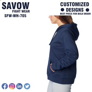 Pull à capuche en coton surdimensionné pour femmes personnalisé imprimé avant haute qualité 360g sweats en molleton Streetwear hiver en vrac - Product Image 3