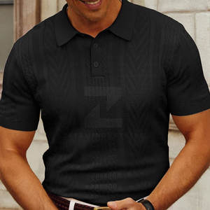 Personalizado su propio diseño sólido 100% algodón ecológico hombres de alta calidad transpirable de punto para camisas - Product Image 5