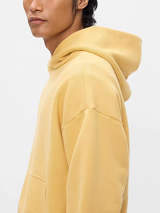 Sudadera con Capucha de Invierno para Hombre, 100% Algodón, Personalizada, de Alta Calidad, ODM OEM |   Ropa Urbana Anti-Pilling de Estilo Informal, Teñida en Color Liso, Sin Cordones - Product Image 4