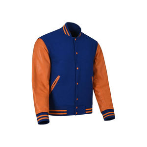 Most Demanding High Quality Chenille Embroidery Men College Custom Baseball Bomber Letterman Leather Varsity Jacket Manufacturer - Product Image 5
