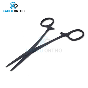 Pinzas quirúrgicas de impresión de logotipo personalizado de forma recta de alta calidad de color negro de KAHLU ORTHOPEDIC - Product Image 2