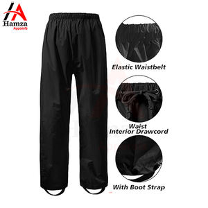 Conjunto de Chaqueta y Pantalones Impermeables y Cortavientos Unisex Negros, Cuello Alto, Diseño Reflectante, Trajes de Motocicleta Ligeros y Transpirables - Product Image 6