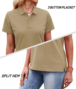 Premium Womens <b>Polo</b> T Shirt Soft Fabric Casual Golf <b>Polo</b> Top Custom Logo Bulk Wholesale Supply - Product Image 2