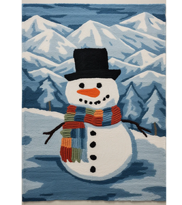 Tapis en laine fait à la main pour la maison bureau salon doux moderne rectangulaire abstrait conception haute pile noël tailles spéciales 4*6 - Product Image 1