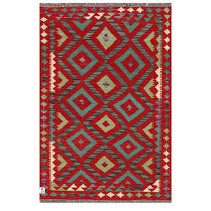 Alfombra Kilim de Maimana, Afganistán, 147 x 97 cm, Alfombras y Juegos de Alfombras - Product Image 1