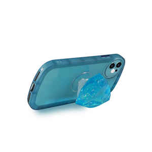 Coque de téléphone suspendue tendance et colorée en silicone de qualité supérieure compatible iPhone 12 avec protection de l'appareil photo pour modèles Pop Socket - Product Image 3