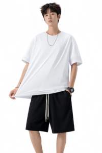 Ensemble de t-shirts d'été à manches courtes pour hommes, foulard de haute qualité, multifonctionnel, couleurs unies, décontracté et respirant - Product Image 4