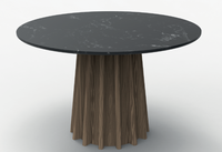 Table basse contemporaine en bois et marbre au design attrayant, accessoires de décoration intérieure, qualité supérieure, fabrication artisanale, meubles de salon