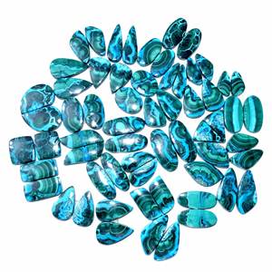 Venta al por mayor de cuarzo natural cabujón par de piedras preciosas-último diseño de crisocola natural malaquita piedras preciosas sueltas para la fabricación de joyas - Product Image 1