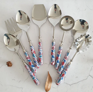 Ensemble de couverts décoratifs en argent de couverts durables pour hôtel et restaurant à domicile, y compris des cuillères et des fourchettes pour le service de restauration - Product Image 3