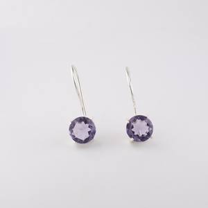 Boucles d'oreilles en argent Iolite, faites à la main, en or, bijoux pour femmes, certifiées IGI, pour anniversaire, fête, cadeau de Saint-Valentin pour femme, petite amie - Product Image 5