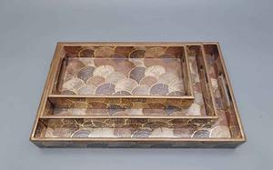 Bandeja de Servicio de Diseño con Recubrimiento de Esmalte de Madera MDF, Bandeja de Mesa de Alta Calidad para Hoteles y Restaurantes - Product Image 2