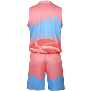 Tenue de basketball de tournoi personnalisée avec broderie, maillot sans manches en polyester à séchage rapide, short, vêtements d'équipe, logo et nom personnalisés - Product Image 3