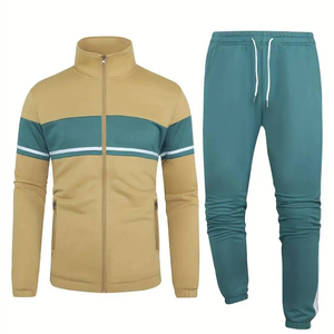 Chándal de gimnasio transpirable Logotipo personalizado Traje de sudor de invierno Contraste Deportes Diseño impreso 2 piezas Jogging informal - Product Image 1
