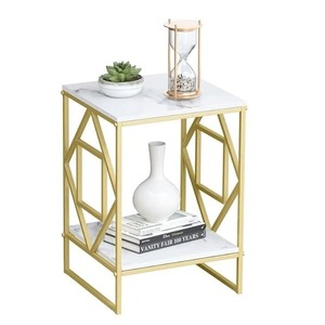 Mesas laterales de acento de Metal de forma cuadrada de alta calidad, diseño extensible moderno para sala de estar, muebles para el hogar - Product Image 2