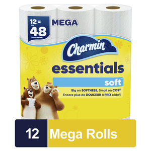 Charmin.. Essentials Soft Toilet Paper 12 Mega Rolls, 330 <b>Sheets</b> Per Roll - Product Image 2