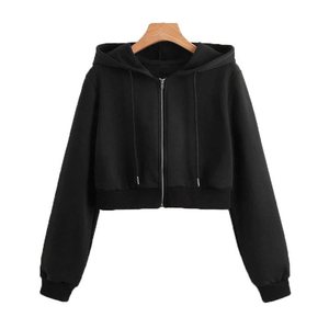 Custom Winter Front Logo 400G Women's <b>Cardigan</b> Hoodie Double Zipper Solid Color Heavyweight Fleece Sweatshirt - Product Image 1