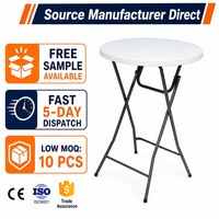 Table de bar haute pliable moderne, gain de place, table ronde pour cocktails, idéale pour les mariages et la restauration