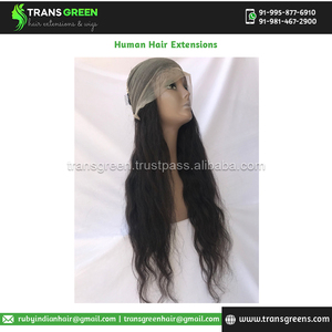 ขายส่งผู้ส่งออกกําพร้ากัมพูชาชิด 28 นิ้ว 100% ดิบที่ยังไม่ได้ Virgin 13x4 ธรรมชาติวิกผมหยักผมต่อผม - Product Image 2