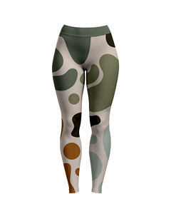 กางเกงเลกกิ้งออกกำลังกายเอวกลางสำหรับผู้หญิง ดีไซน์สั่งทำได้ ระบายอากาศได้ดี เทคโนโลยีไร้ตะเข็บ ผ้าฝ้ายแท้ 100% สวมใส่สบาย - Product Image 1