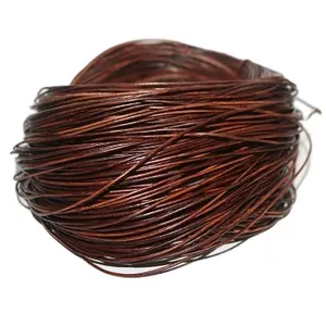 Factory Leather Thread & Wire Cords vintage leather cord 1mm Custom Colors Round leather cord for bracelet making
