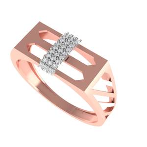 Anillo de diamantes naturales finos y elegantes para mujer, diamantes certificados de corte redondo, oro de 18 quilates, bodas de diseño de lujo atemporales - Product Image 4